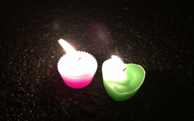 東日本大震災から5年、富士の麓から哀悼の灯り