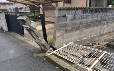 【熊本地震点景】ブロック塀は倒れるもの