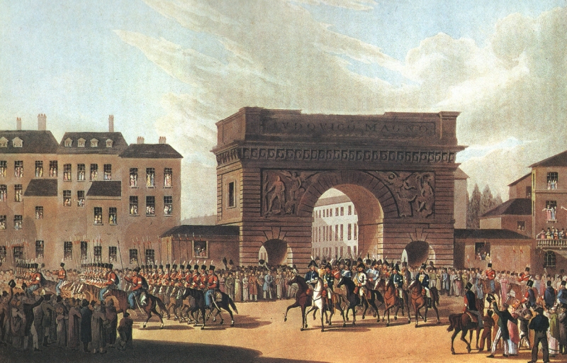 1814年、パリに入るロシア軍