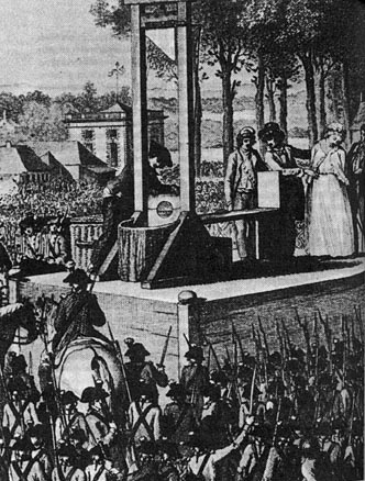 「マリー・アントワネット王妃の処刑」シャルル・モネ 1794年