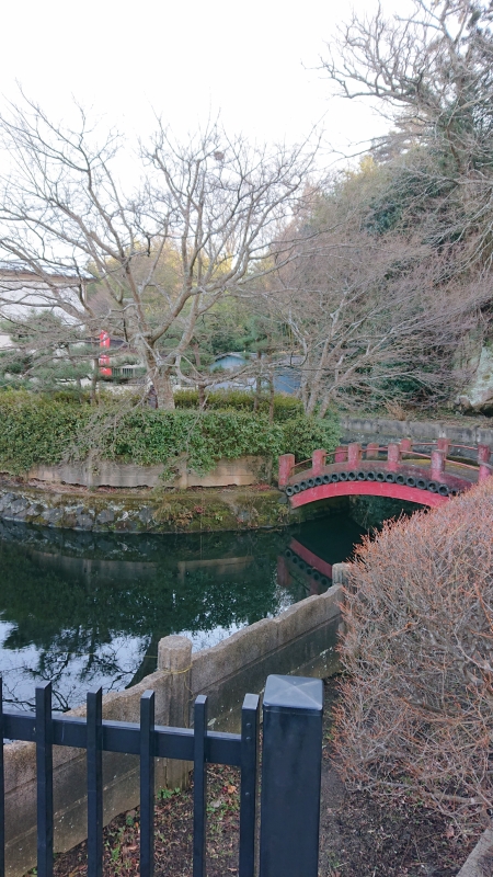 瑞巌寺の入り口前の池。とても風情があります。