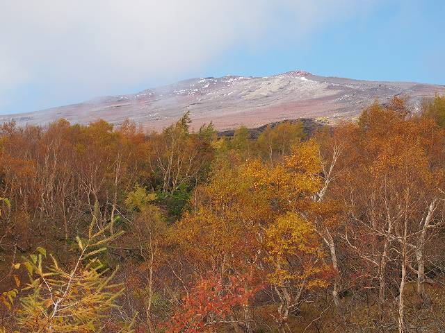 富士宮五合目から山頂を望む