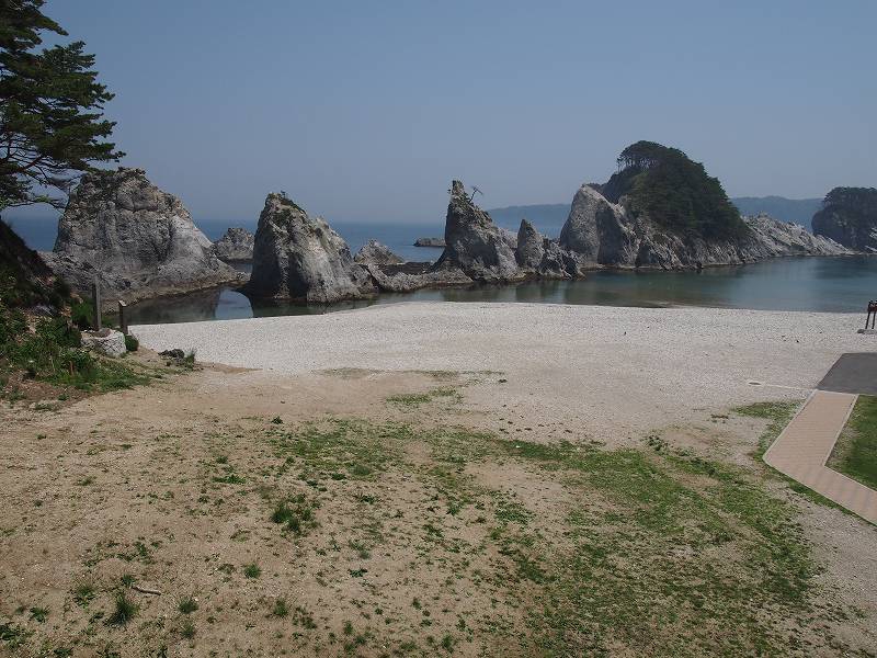 浄土ヶ浜海水浴場のビーチ