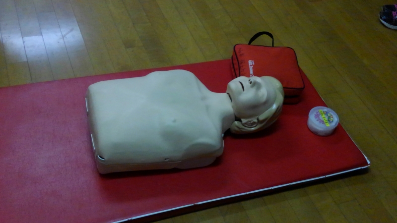 AEDの訓練に使用した人形です。