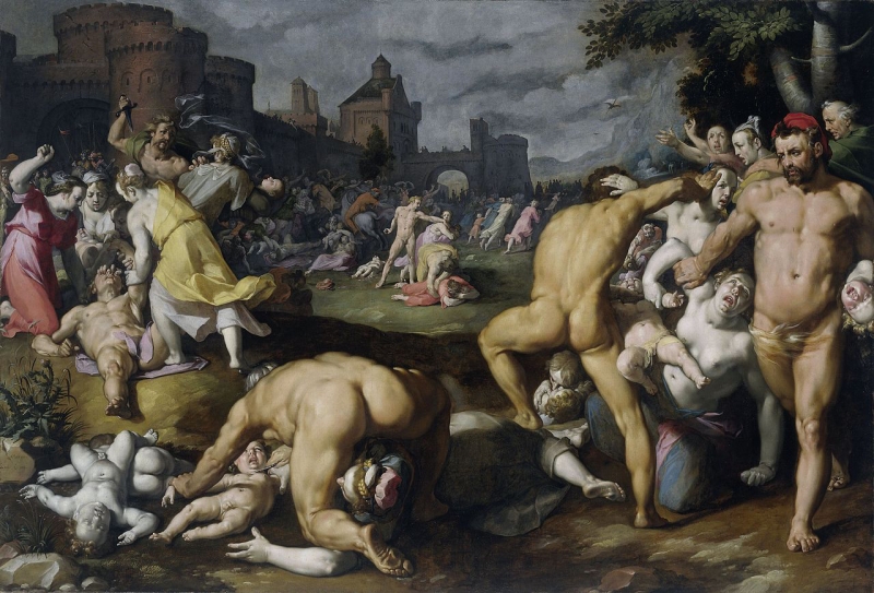 コルネリス・ファン・ハールレム『幼児虐殺』（1590年頃）