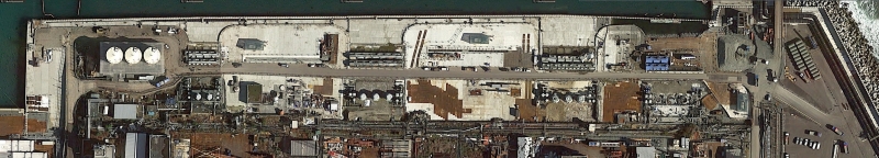 4メートル盤とも呼ばれるタービン建屋東側エリア（Google Mapに加筆）