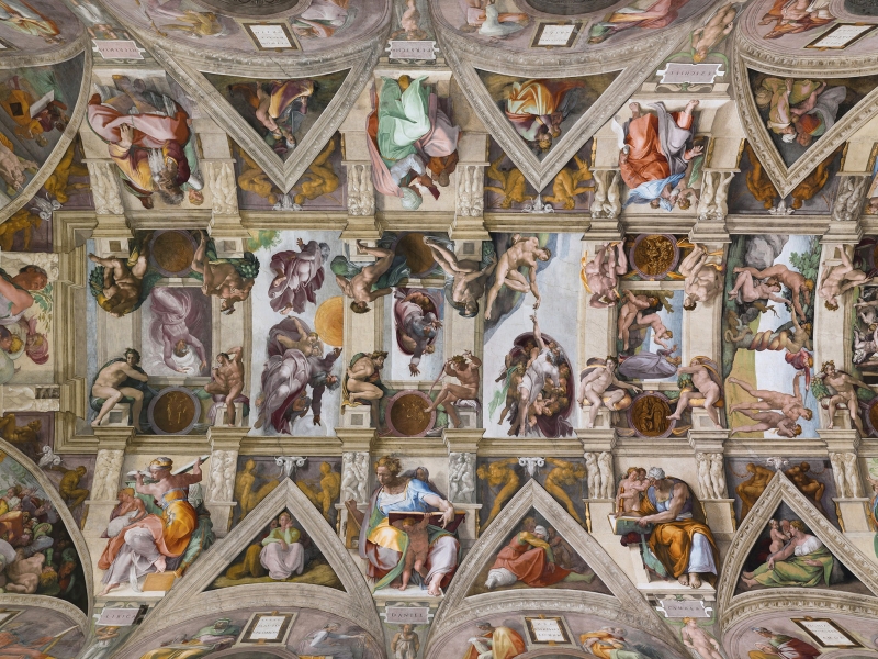 『システィーナ礼拝堂天井画』（1508年 - 1512年） システィーナ礼拝堂（ヴァチカン）