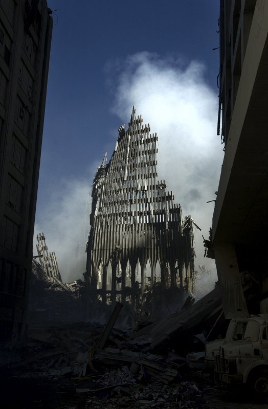 WTC崩壊後の残骸