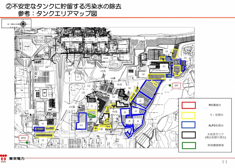 福島第一原子力発電所の中期的リスクの低減目標マップ（平成２７年８月版）関連項目の取り組み状況について（11ページ）