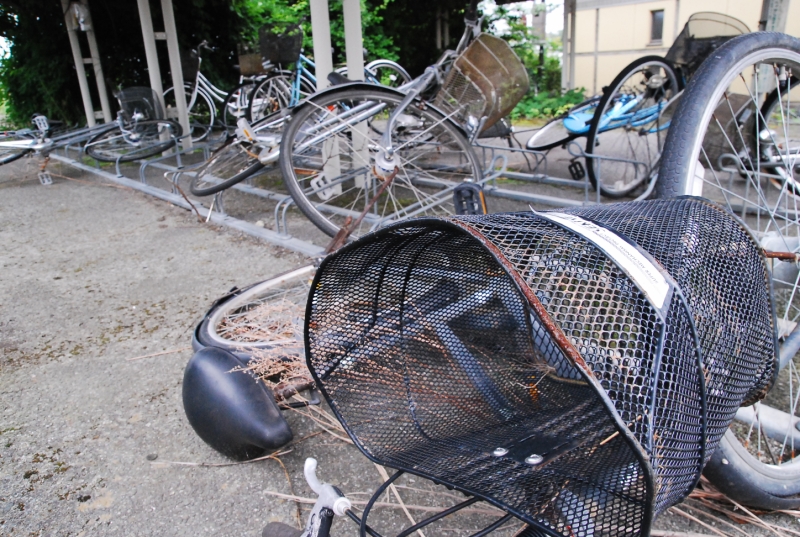 震災後にできたものかはわからないが、錆びついた自転車が時間の流れを感じさせる