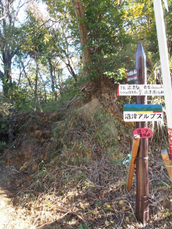 徳倉山山頂への登山口