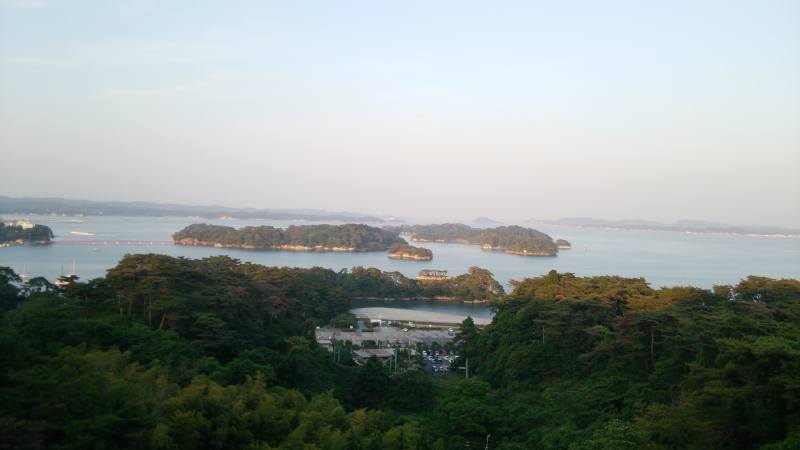 お部屋の窓から撮影した松島の景色