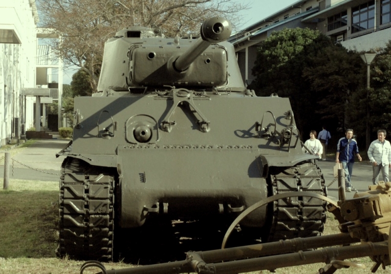 イメージ写真（防大の校内に展示されている米国製のM4戦車。オープンキャンパスで撮影）