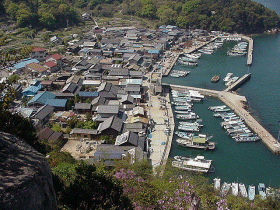 岡山側・石島の集落