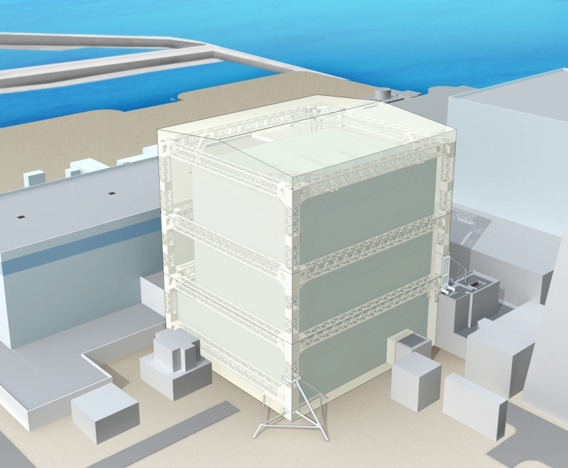 福島第一原子力発電所１号機原子炉建屋カバーのイメージ（東京電力 | 2011年6月14日掲載）