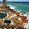 赤く染まる海！硫黄島（いおうじま）から溢れ出る温泉