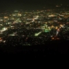 富士市の夜景と日の出