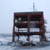 雪の日の防災総合庁舎